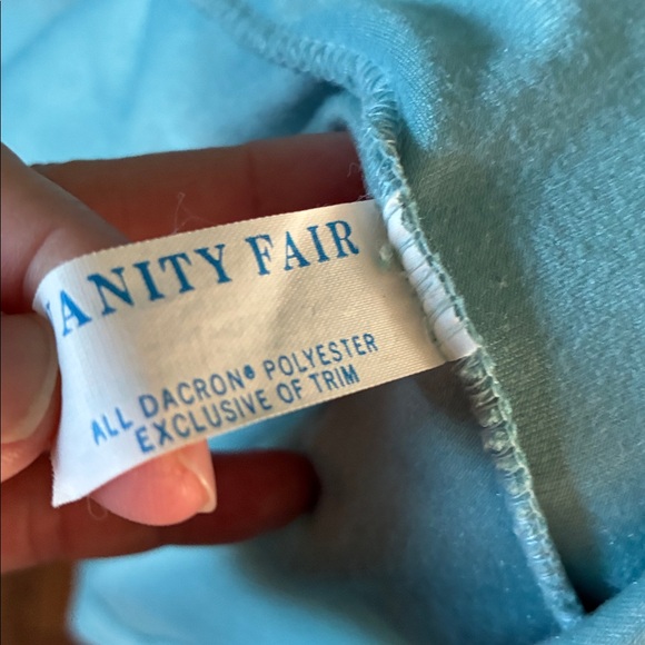 Vanity Fair sz S Vintage Blue Robe with White Trim euc - Picture 8 of 10
